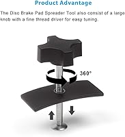 Vista 5 de Herramienta de compresión de pinza de freno, herramienta de compresor de pistón de freno para comprimir almohadilla interior, herramienta
