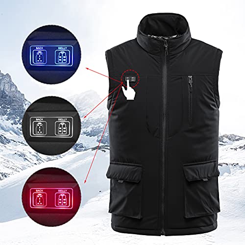 Image of Adult Heated Vest for Men Women - 11 Zone Electric Heating Jacket for Outdoor Winter Warmth