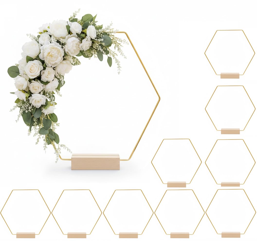 Cercles hexagonaux en métal pour réussir facilement vos centres de table