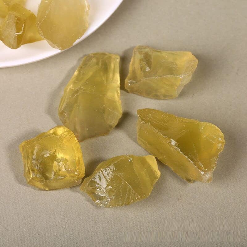 Citrine Crystal Rough Stone Yellow Crystal Stones Minerals Home Decoration Ornaments (Size : 390-400g (1pack))