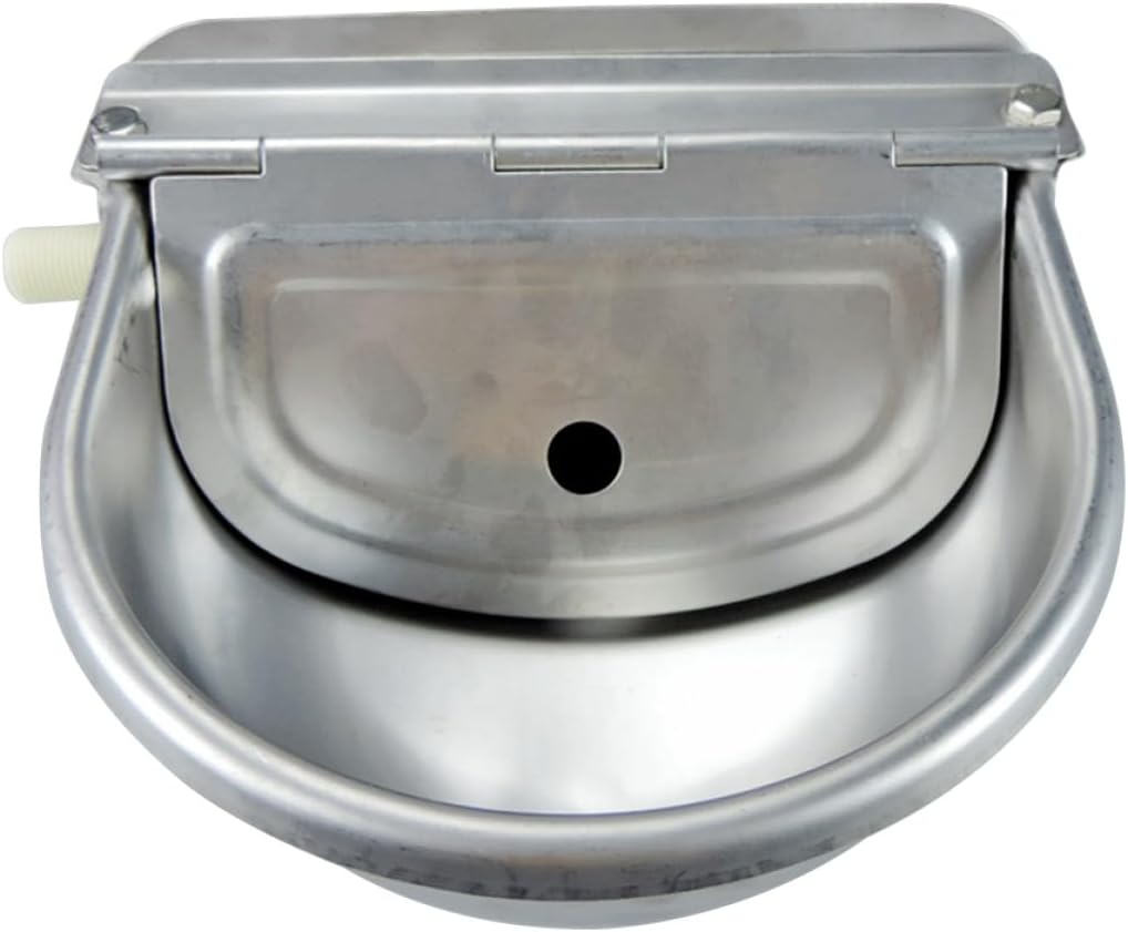 Yardwe Automatic Farm Grade Stainless Steel Water Bowl Durable Waterer for Cow Cattle Goat Sheep Horse Automatic Livestock Water Dispenser for Use