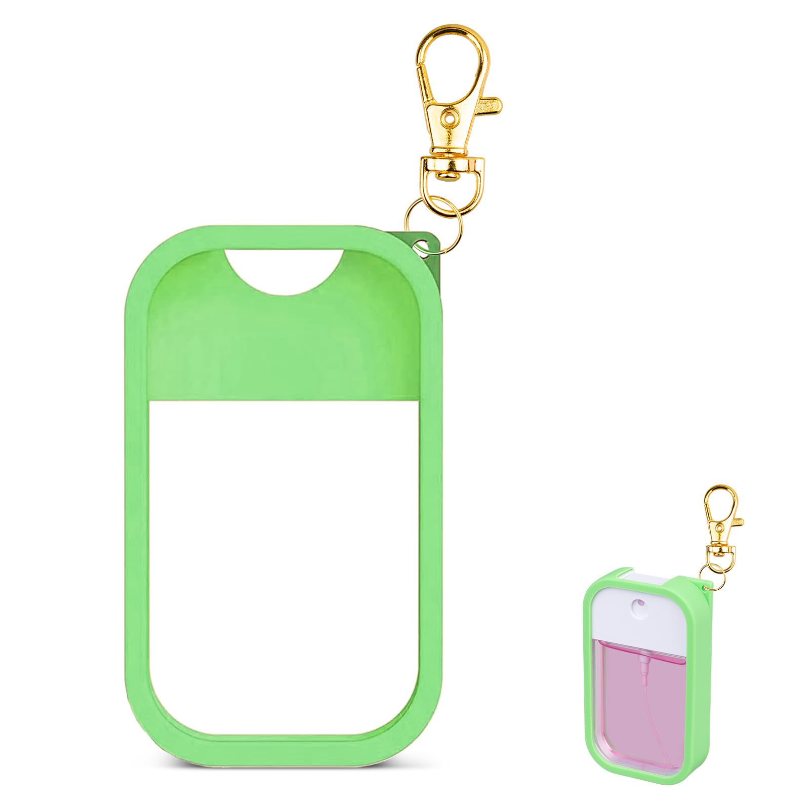 VANEST Silicone Case Compatible with Touchland Hand Sanitizer Spray, Protective Case with Keychain for Spray 1 fl oz