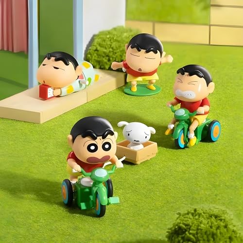 Image of Shiin- Chaan Action Figure with Shiro | Funny Scooter Cartoon Toy | Car Dashboard & Desk Decoration Showpiece | Cute Collectible Gift for Kids, Fans & Adults (Ages 6+)