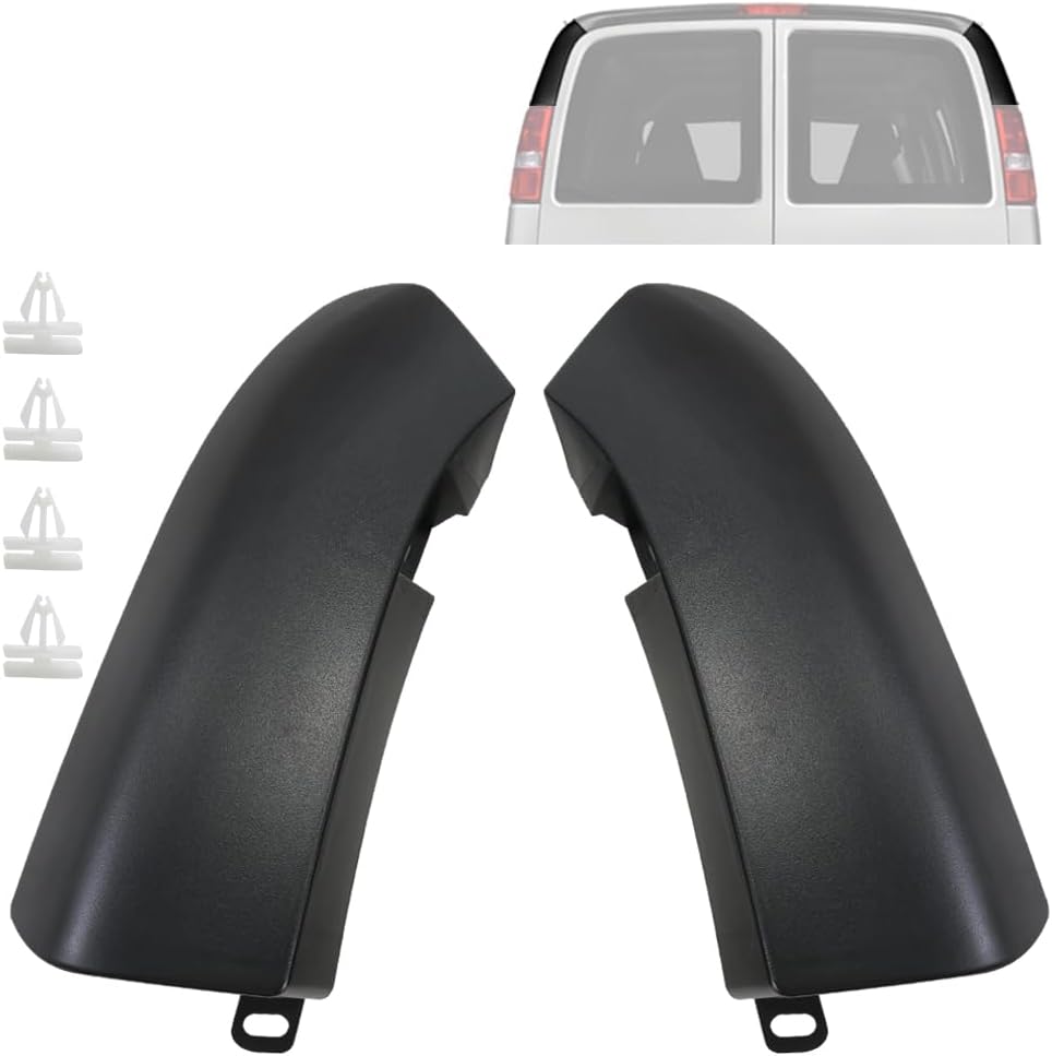 2Pcs Rear Roof Corner Side Moldings Compatible with Chevy Chevrolet Express Compatible with GMC Savana 1500 2500 3500 2003-2023 Replaces 15215525 15215527 Left and Right Side