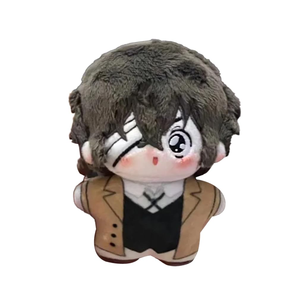 Xinchangda BSD Akutagawa Ryunosuke Plush Figure Keychain Anime Dazai Osamu Stuffed Figure Pendant 10CM Backpack Keyring Sofa Pillow Decorations Collectible