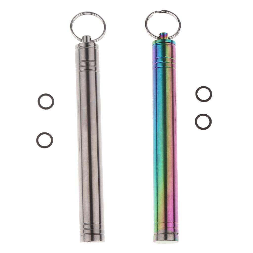 Waterproof Titanium Alloy Pocket Toothpick Ear Pick Holder Camping Silver-picture-20
