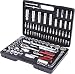 Produktbild KS Tools 911.0708 1/4 Zoll + 1/2 Zoll Steckschlüssel-Satz | inklusive 2 Umschaltknarren, 45-Zahn | matt satiniert | 108-tlg.