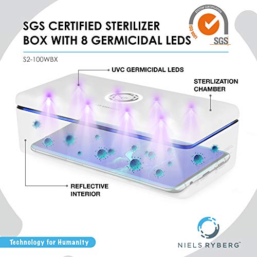 NIELS RYBERG Premium UVC STERILIZER/UV SANITIZER for Mobile Phones and Household Items - SGS Certified - Thumbnail 5
