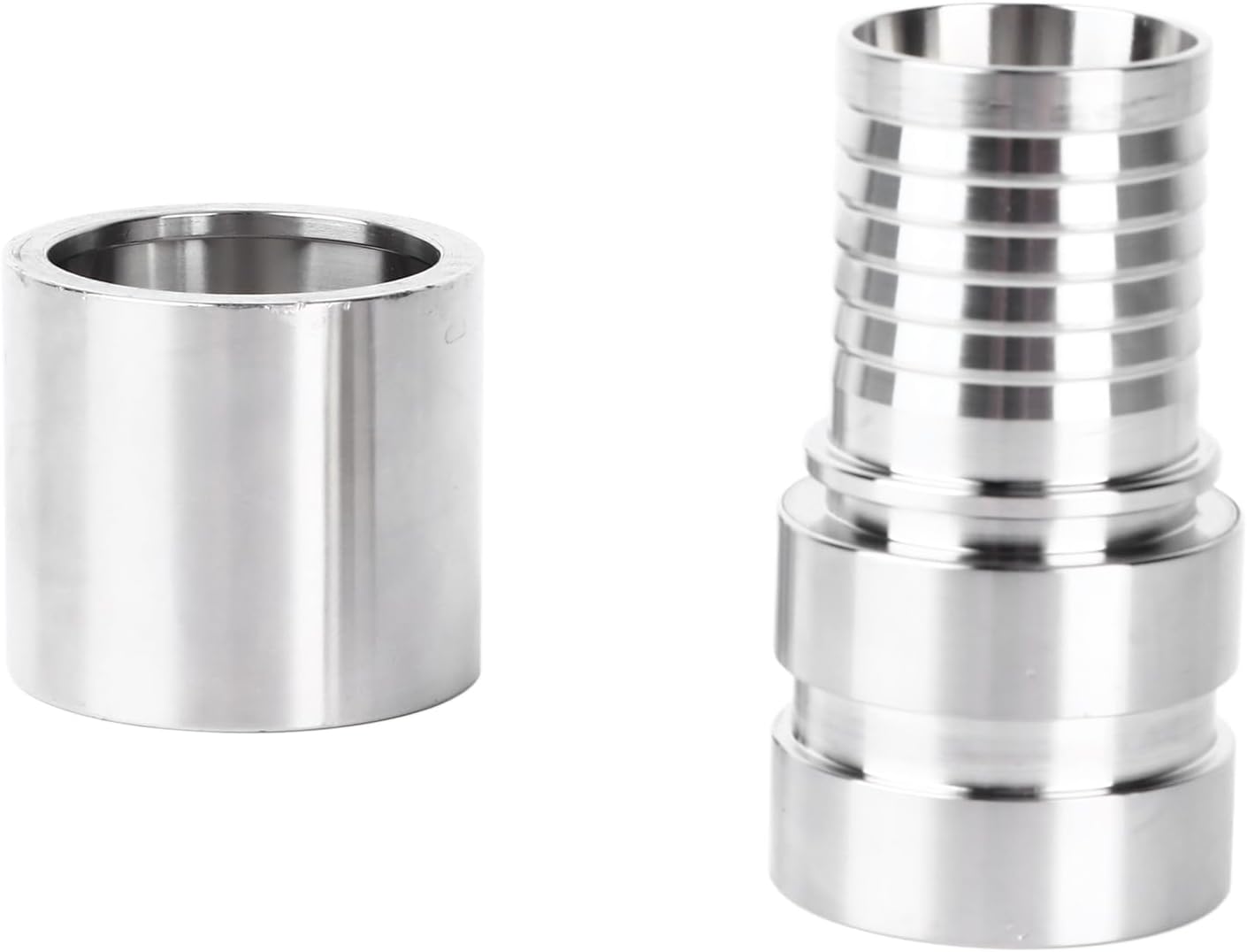 304 Stainless Steel Hose Cam and Groove Coupler - 1.5 Inch E Type Male Quick Connector - Hose Shank Fitting for Industrial Production and Hydraulic Systems - 38mm Diameter