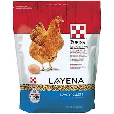 Purina Layena | طبقة تغذية كاملة من الناحية الغذائية من حبيبات تغذية الدجاجة | كيس 10 رطل (10 رطل)