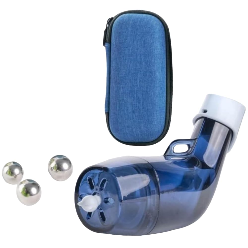 B-Arm Mucus Removal Device (Blue) Through Cough Stimulation | Most Effective Lung Expander Device For COPD & Respiratory Treatment | Mucus Extractor | Pulmonary Rehabilitation Device With Travel Case