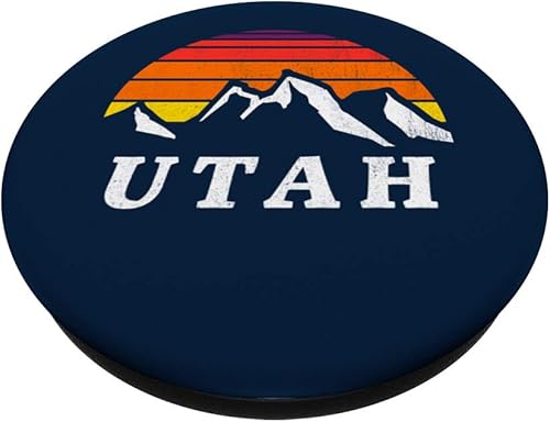Miniatura 2 de Utah - Popsocket de montaña estilo retro de la década de los setenta para teléfonos y tabletas