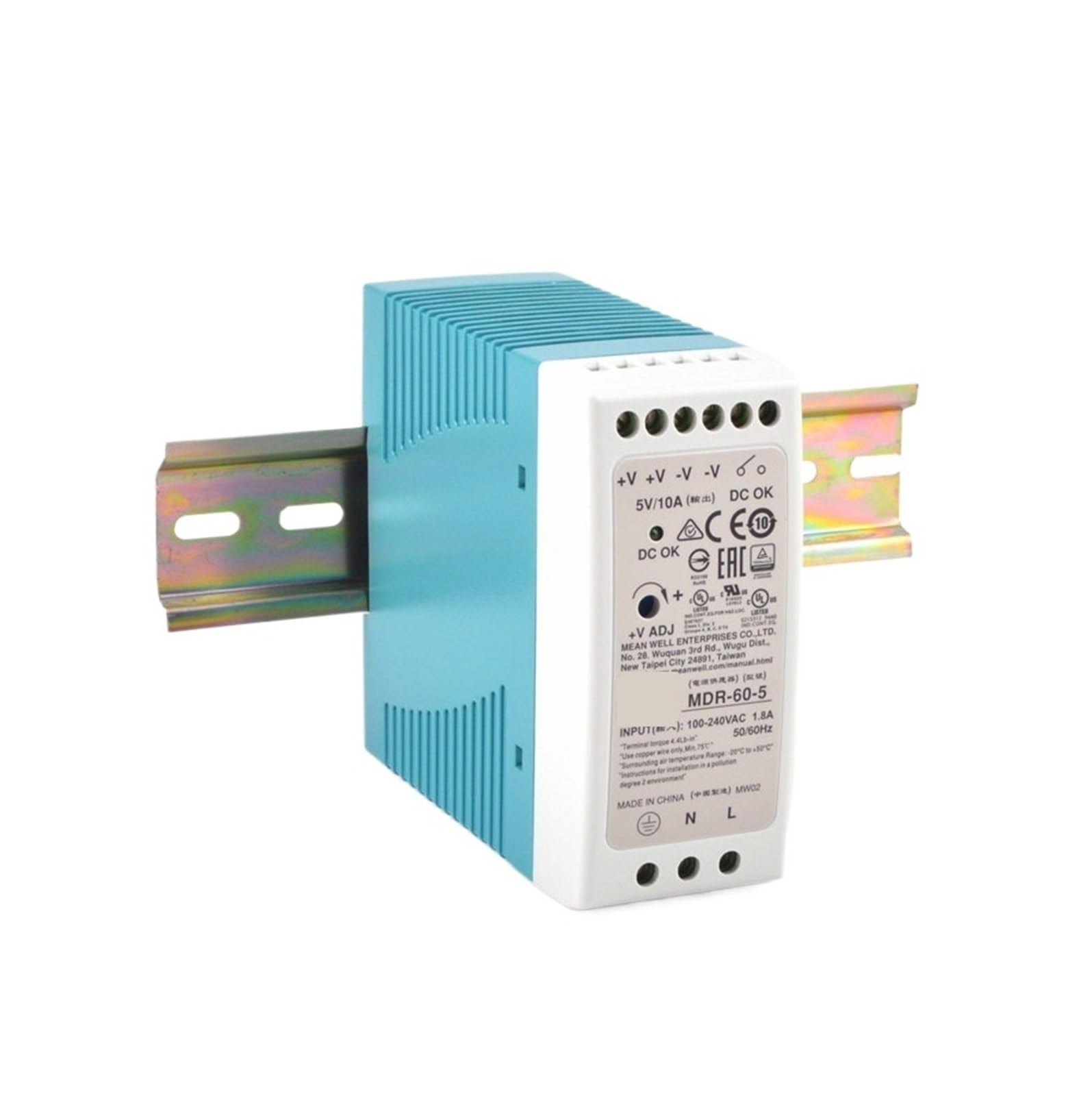 BRODEFUP 60W Single Output Power Supply MDR-60 5V 12V 24V 48V(MDR-60-12)
