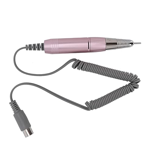 Miniatura 4 de Mango eléctrico para taladro de uñas, pieza de repuesto para taladro de uñas, color rosa, ajustable, 0-3000 rpm, mango de máquina de metal, taladro