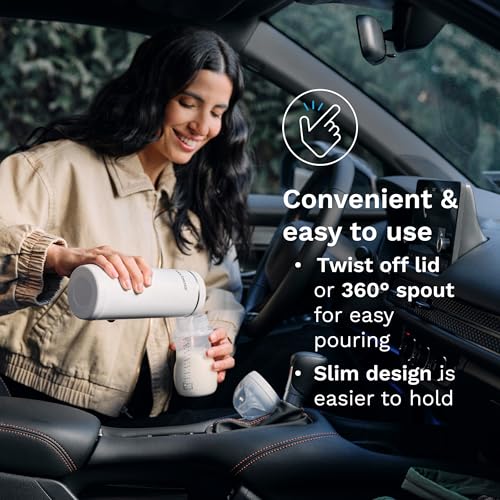 Baby Brezza SuperFast Portable Baby Bottle Warmer – 67% Faster - Travel Breastmilk Warmer and Formula Warmer - Safe, Even Heating - Up to 9oz - No Adapters, Black