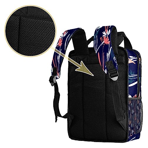 Sac à dos garçon bretelles réglables motif fleurs coloré