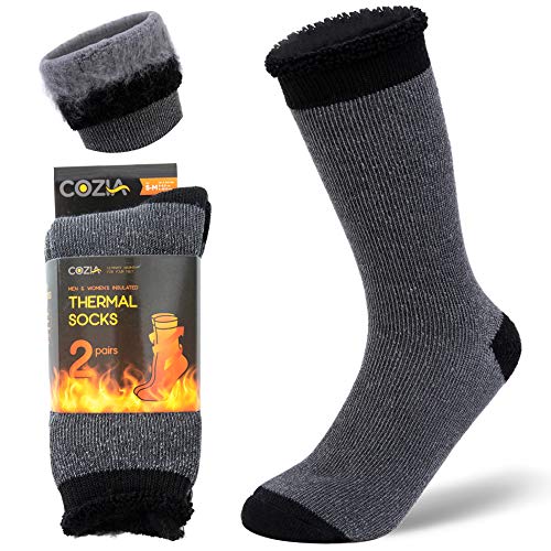 Product Image of the COZIA Thermal Socks For Men & Women Ultra Warmer Boot Socks Grey ML 2Pairs