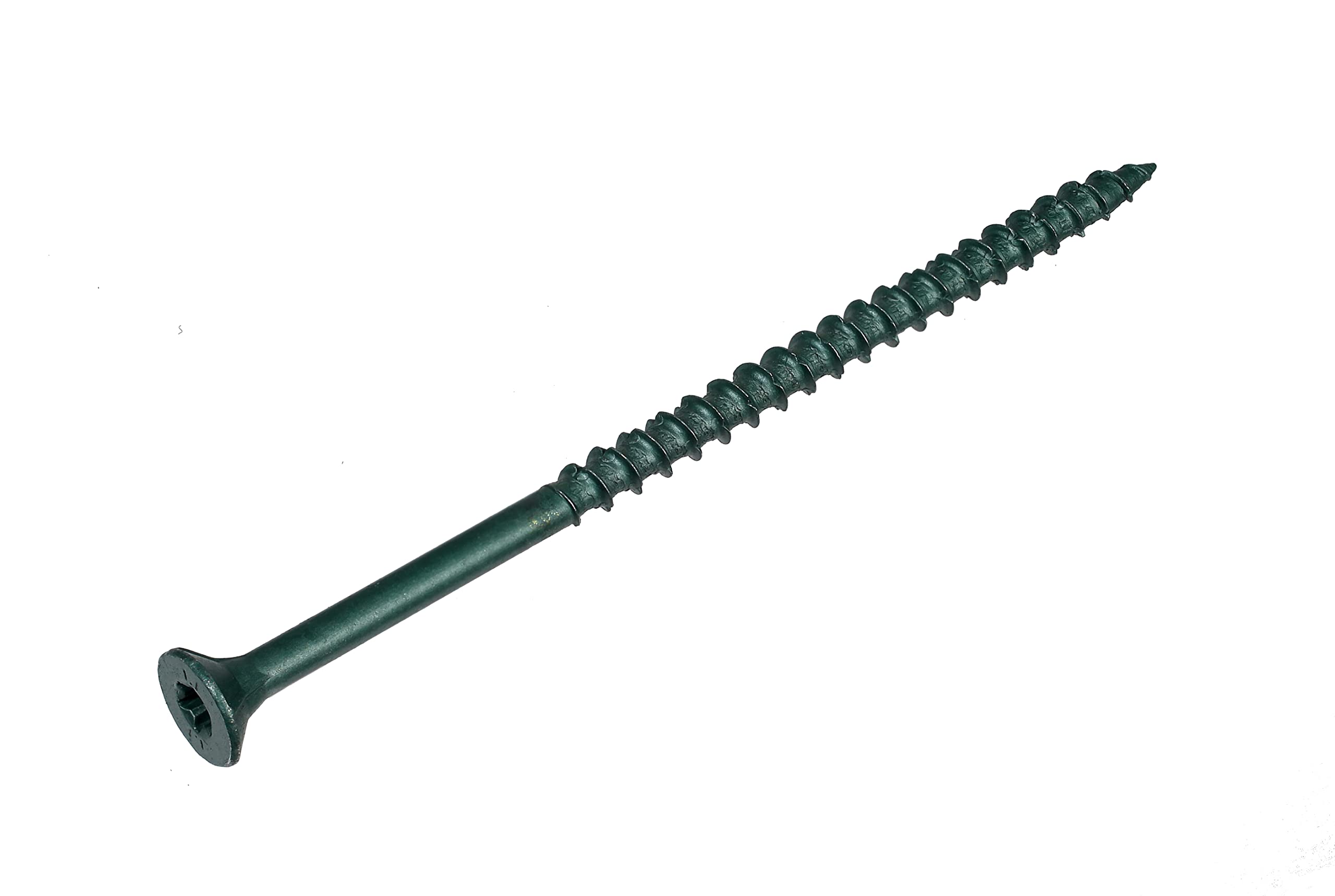Timber Wolf Tornillos para madera para exteriores, 4 x 70 mm, bote de 400, color verde