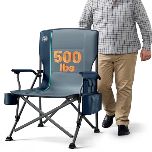 TIMBER RIDGE Oversized Folding Camping Chair High Back...