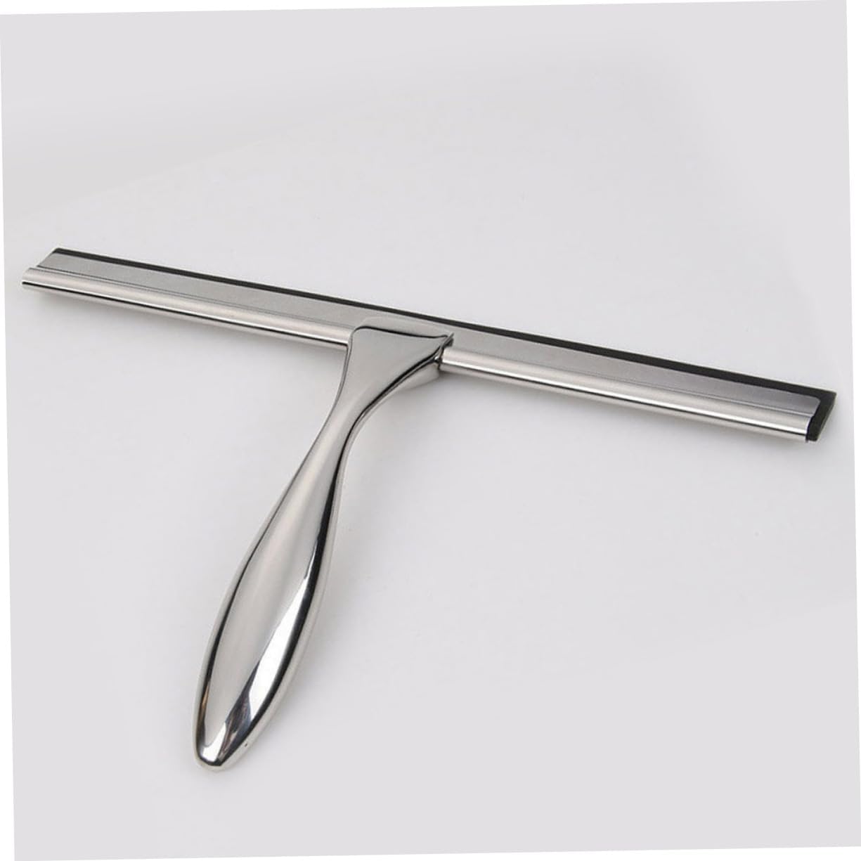 Scraper for Glass Silver Stainless Steel Wiper Shower Squeegee Scraper for Bathroom