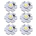 Marhynchus 25Pcs 5V LED Chips 200LM 3W High Power LED Lamp Beads DIY Lighting Fixtures (Pure White 6000k)