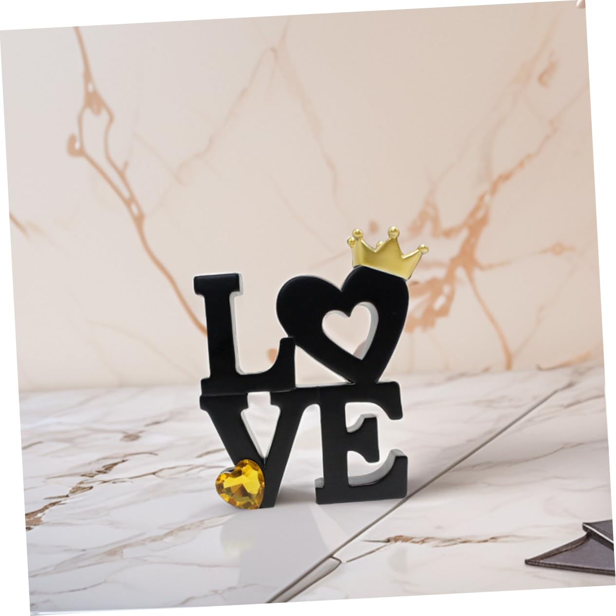 ABOOFAN Adorno de Madera Love con Corazón Colgante para Decoración de Mesas de Amor Centros de Mesa para Bodas y San Valentín Decoración para Hogar y