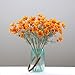 Artfen 6 Pcs Artificial Calliopsis Flowers Fake Silk Flower Table Kitchen Home Garden Party Wedding Decoration Approx 24'' High Warm Autumn Orange No Vase