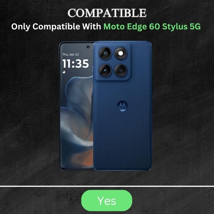 Image of Back Cover Case + Screen Protector for Motorola Moto Edge 60 Stylus 5G | Transparent Mobile Phone Back Cover Case for Motorola Moto Edge60 Stylus | Edge 60 Stylus 5G TPU Transparent Case
