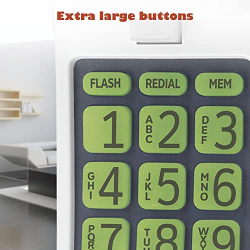 At&T 213 Corded Home Phone With Extra Big Buttons & Visual Ringer. No Ac Power Required thumb #3