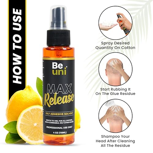 Image of Max Release C22 Remover Wig Glue Remover Spray Fast Acting Adhesive Remover For Hair Patch And Wigs Citrus Based Skin Friendly Formula Size (118ml) Pack Of 1