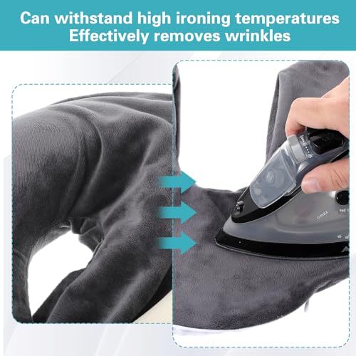 Larrel 2 PCS U Shaped Neck Pillow Cover, Soft And Smooth Neck Pillow Case Washable Travel Pillows Case Dark Gray Replacement Cover for Airplanes Home (Only Pillows Covers, No Filler) - Image 5