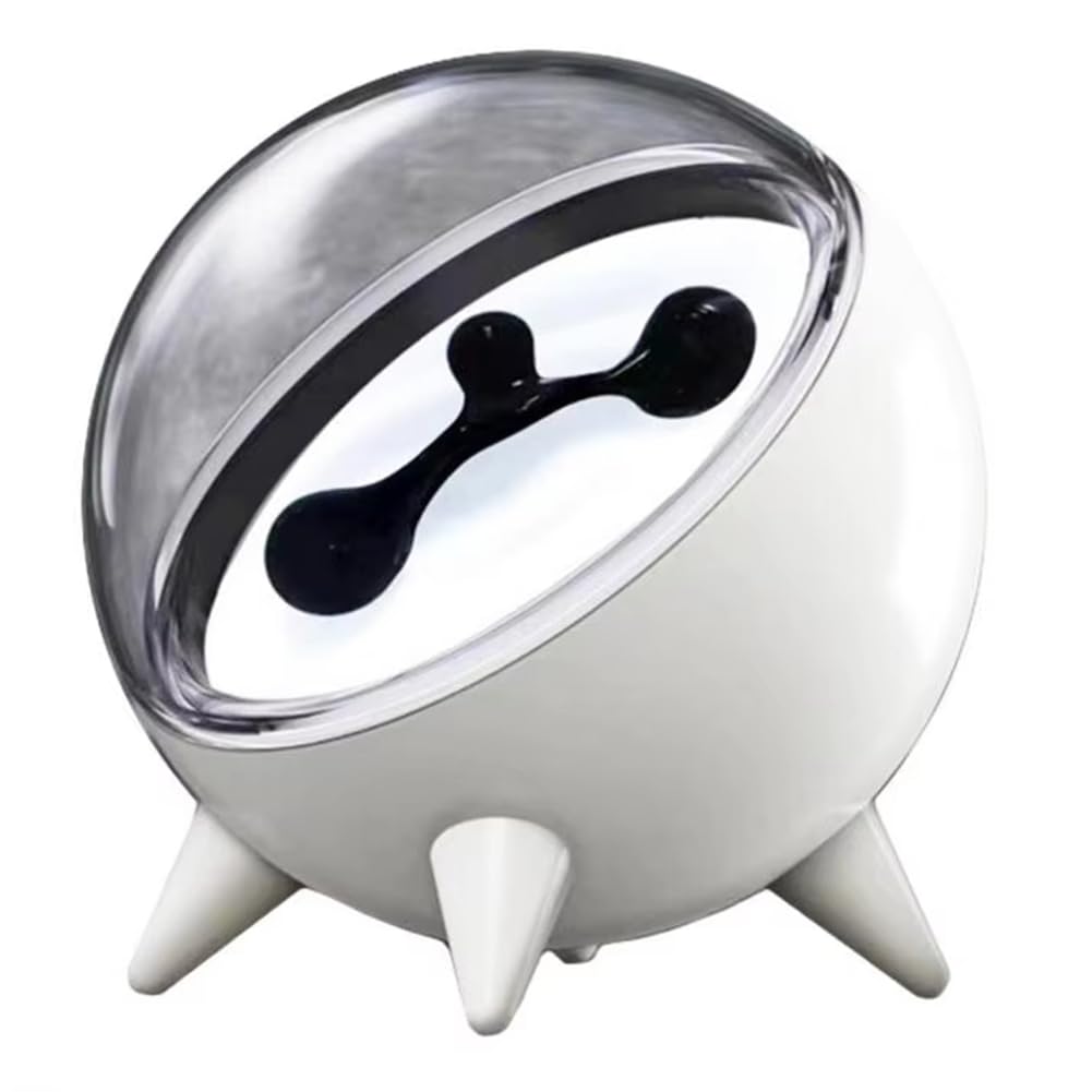 Visualizzatore Ferrofluid, Altoparlante Ritmico Musicale Ricaricabile con Pickup Magnetico, Regalo di Natale per La Decorazione della Casa, Bianco