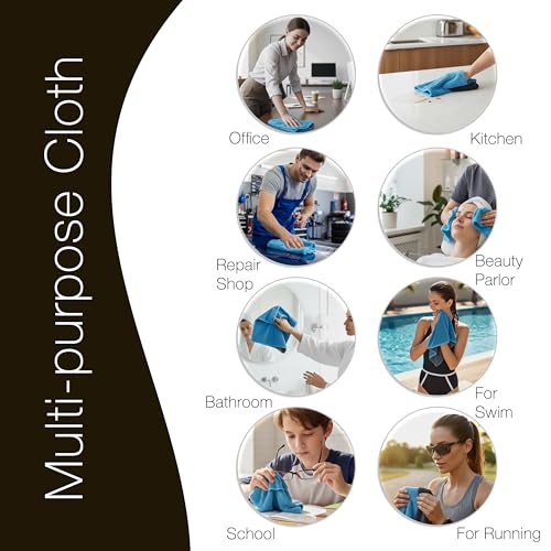 Image of Storite Microfiber Cloth for Car Cleaning -1100 GSM Ultra Soft & Super Absorbent Car Drying Towel | Lint-Free & Scratch-Free Automotive Cleaning Cloth for Car Wash & Detailing | Blue /Grey(60 x 40 cm)
