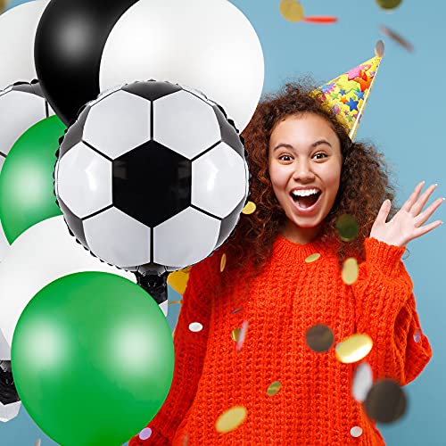 70 Pieces Soccer Balloons Soccer Birthday Party Supplies Includes 10 Pieces Soccer Aluminum Foil Metallic Mylar Balloons And 60 Pieces Latex Balloons For Boys Girls Soccer Themed Birthday Party Decor #TOP4