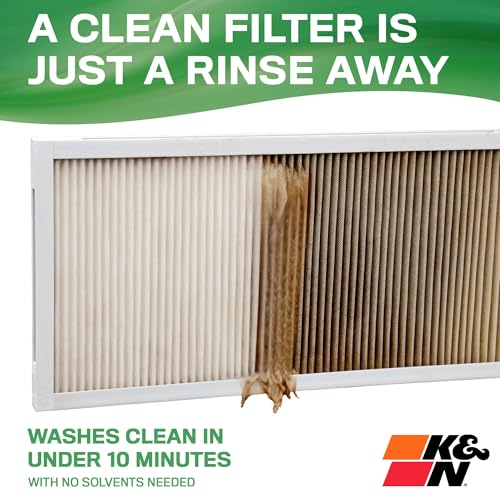 Image of K&N 20X30X1 HVAC Furnace Air Filter, Lasts a Lifetime, Washable, Merv 13, the Last HVAC Filter You Will Ever Buy, Breathe Safely at Home or in the Office, HVC-13-12030