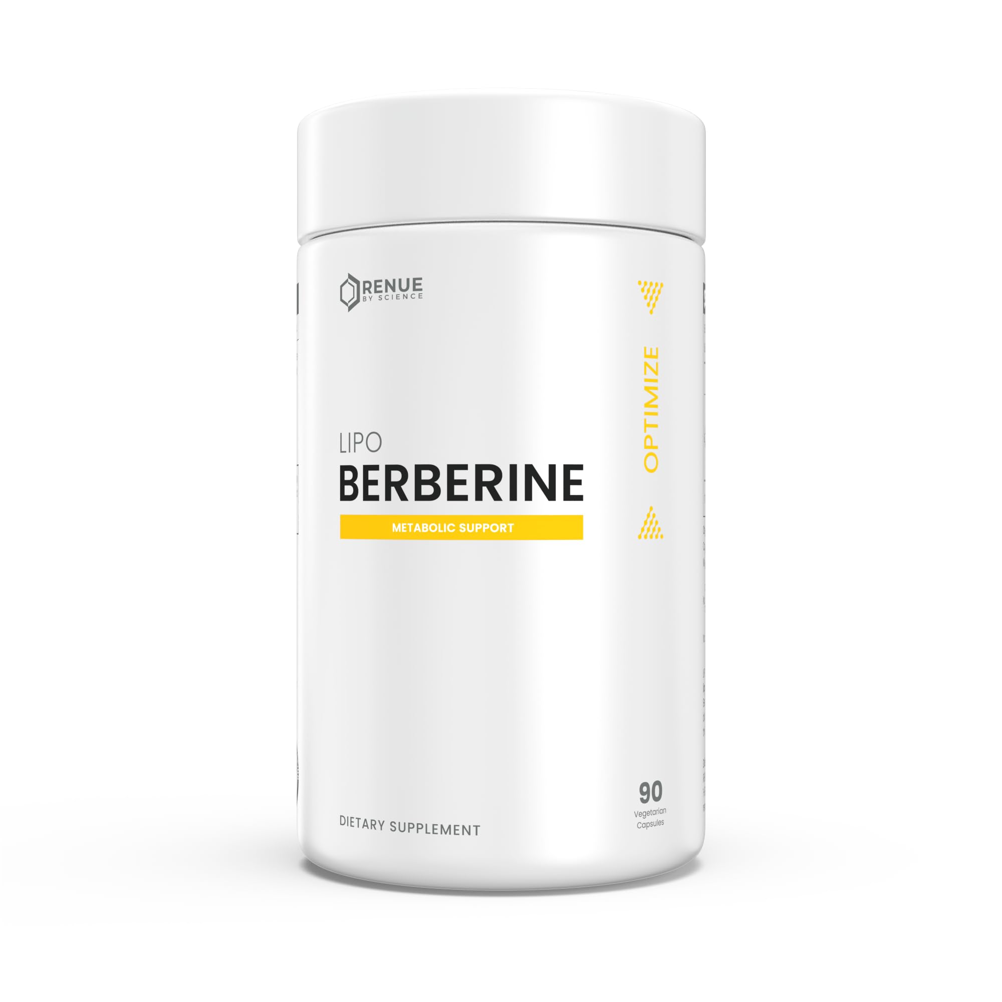 Renue By Science Berberine | 90 Berberine Supplement Capsules - 250mg Berberine per Serving | Bioavailable Formula for Increased Absorption | Non-GMO & Allergen Free | Manufactured in the USA