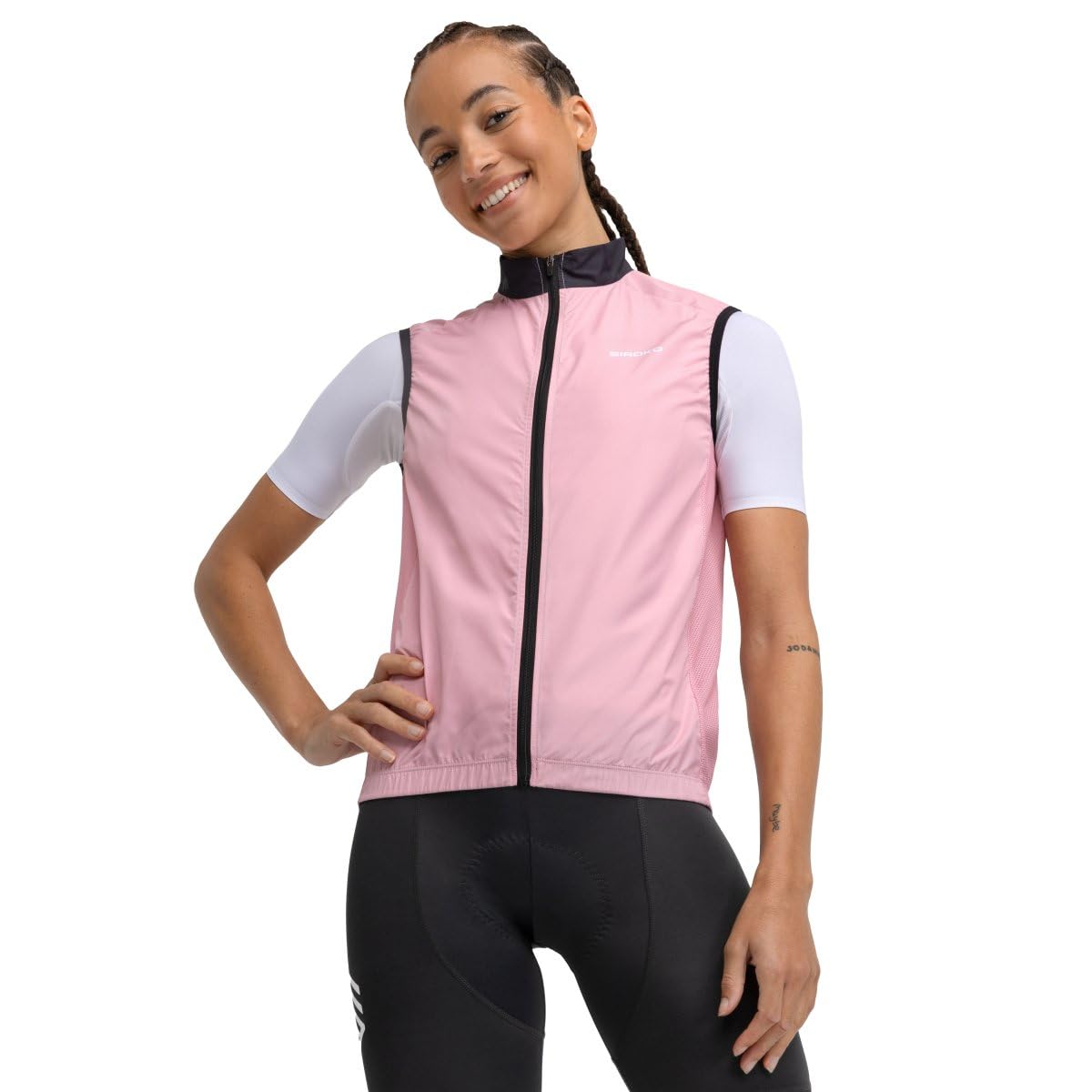 SIROKO - Chaleco Cortavientos de Ciclismo para Mujer V1-W Berthel - L - Rosa