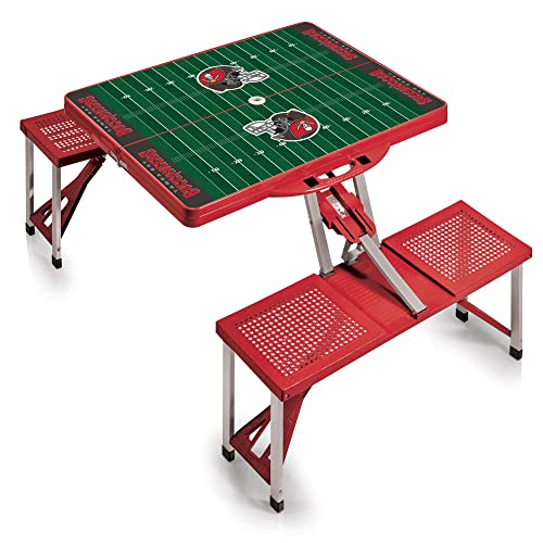 Image of Picnic TIME NFL Football Field Folding Picnic Table, Camping Table, Outdoor Table with Umbrella Hole