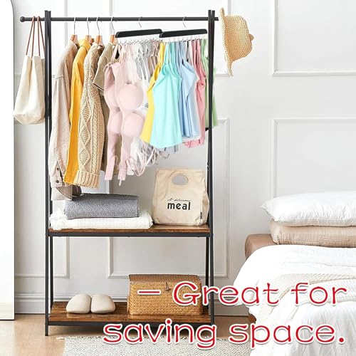 iTYOOS 2 Stück Damen BH Organizer Kleiderbügel, Gürtelaufhänger für Kleiderschrank Gürtelhalter Kleiderschrank Platzsparende Kleiderbügel Krawattenhalter Holz Gürtelhalter