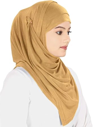MyBatua Womens Ready to Wear Instant Hijab with Under Scarf in Soft Viscose Jersey, HJ-019