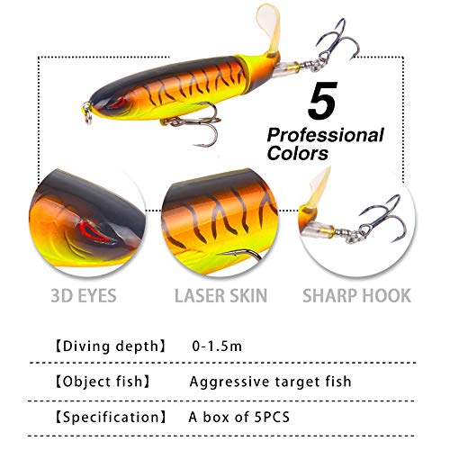 Amazon | 箱13.2g / 11cmのトップウォーター釣りルアーセット