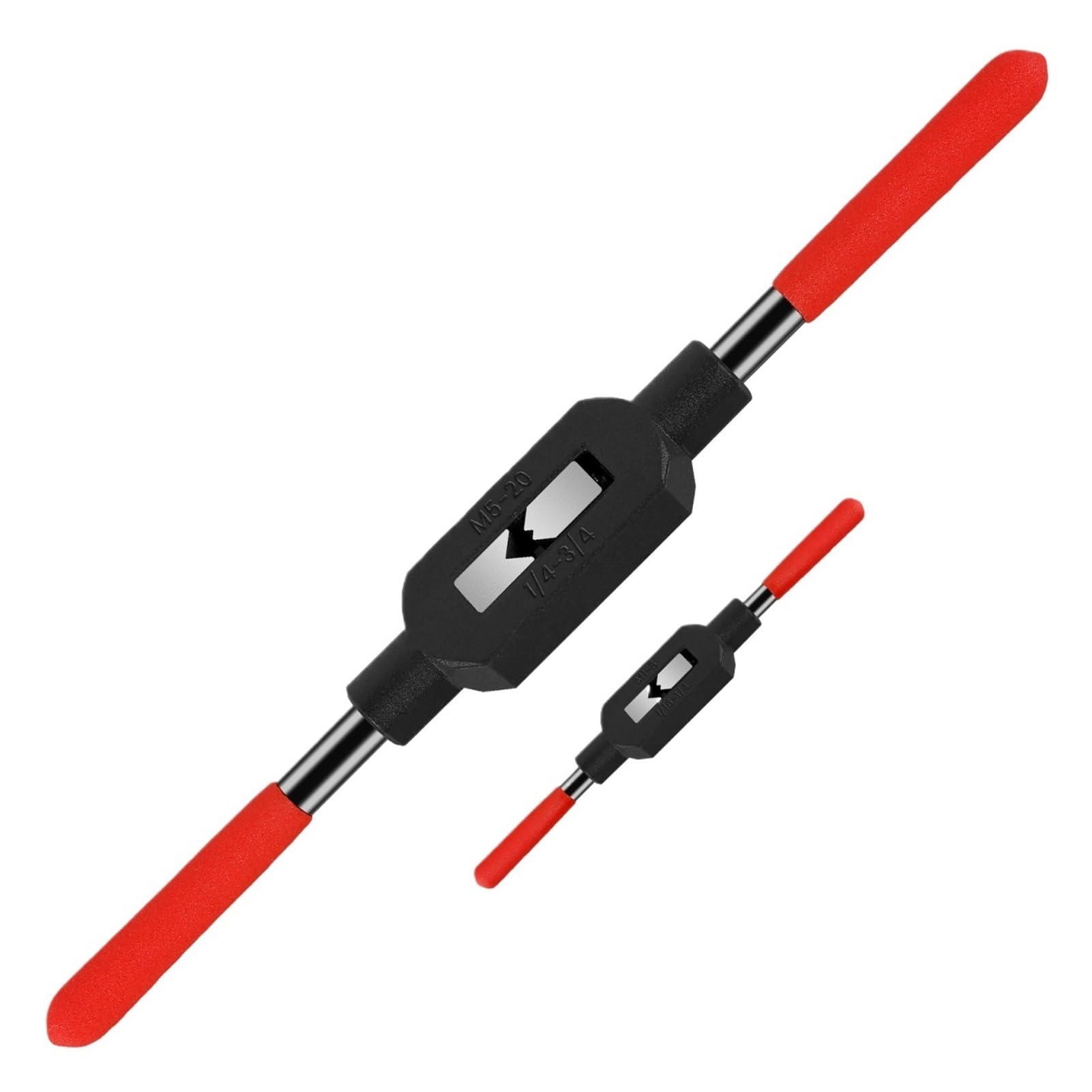 TAZYYZUU Adjustable Tap Wrench 2Pcs Metal Reamer Tapping Hand Tool Durable Screw Thread Taps Set Holder(M4 M20)