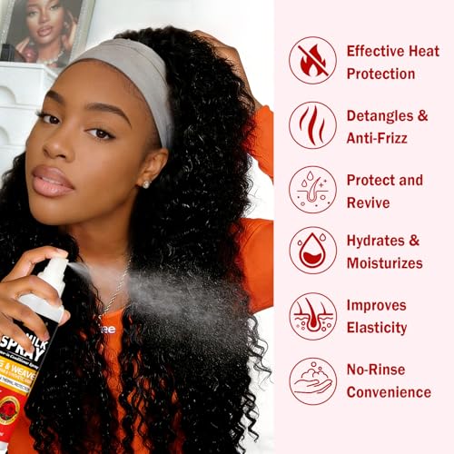 Image of Goiple 2PCS Synthetic Wig Milk Spray, Heat Thermal Leave-In Conditioner Wig Detangler Spray for Human Wigs, Conditioner ＆ Detangler 3 in 1 Moisturizer, Synthetic Hair Wigs Easy Combing
