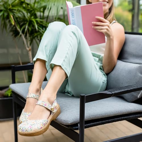 Image of Alegria Women's Opal Leather Shoes with Slingback Open Back Sandals