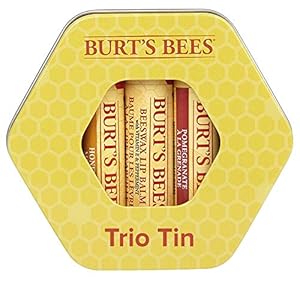 Burt’s Bees Trio Tin cadeauset, 1 x 100% natuurlijke bijenwas, lippenbalsem, met vitamine E en pepermunt (4,25 g), 1 x…