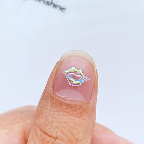 Miniatura 3 de Brillantes 100 dijes de labios 3D Kawaii, mini diamantes de imitación para uñas, gemas acrílicas con purpurina, arte de uñas, joyería de manicura,