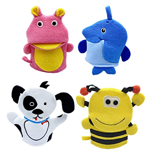 Forme animaux rigolos pour ces 4 exfoliants bain Mikinona doux
