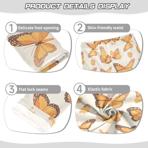 KLL Monarch Butterfly Toddler Girl Leggings Stretch High Waisted Dance Pants Sports3