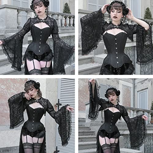 Image of Ypser See Through Glitter Mesh Crop Top Sheer Open Front Shrug Fishnet Cover Ups