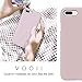 Vooii Compatible with iPhone 8 Plus Case, iPhone 7 Plus Case, Soft Silicone Gel Rubber Bumper, Microfiber Lining Hard Shell Shockproof Full Body Protective Cover Sand Pink